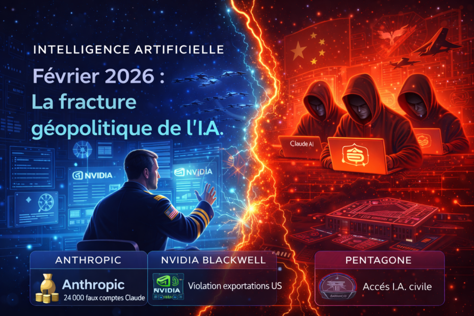 News IA février 2026 — La fracture géopolitique de l'IA : distillation, Pentagone, Stargate